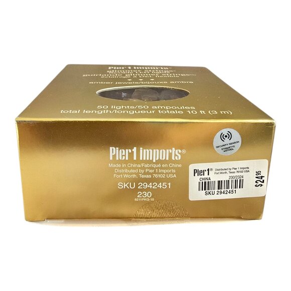 NEW Pier 1 Imports Glimmer Strings Flexible LED Light AMBER Jewels 10' 50 Lights - Picture 7 of 7